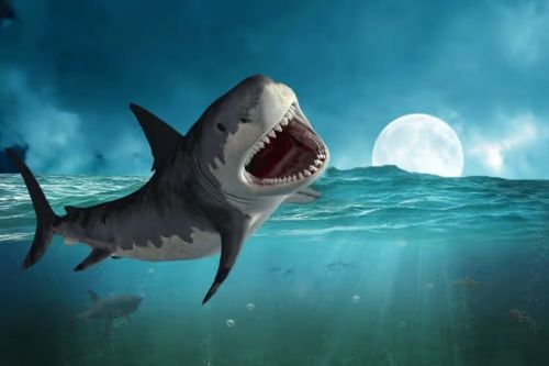 آموزش طراحی صحنه شکار کوسه در فتوشاپ